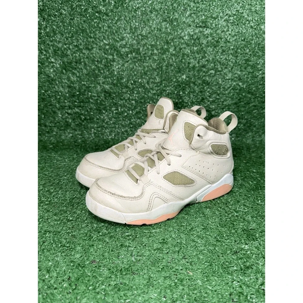 Air Jordan Flight Club '91 Toddler Size 12C Beige Pink Walking Shoes Sneakers‎